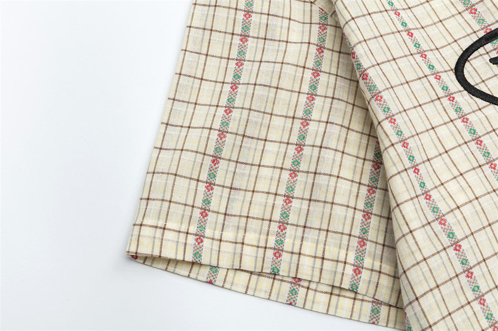 DAXUEN Oversized button-up shirt with cartoon dog appliqué