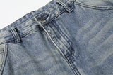 DAXUEN Faded distressed wide-leg denim jeans