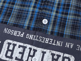 DAXUEN Color-block plaid button-up shirt