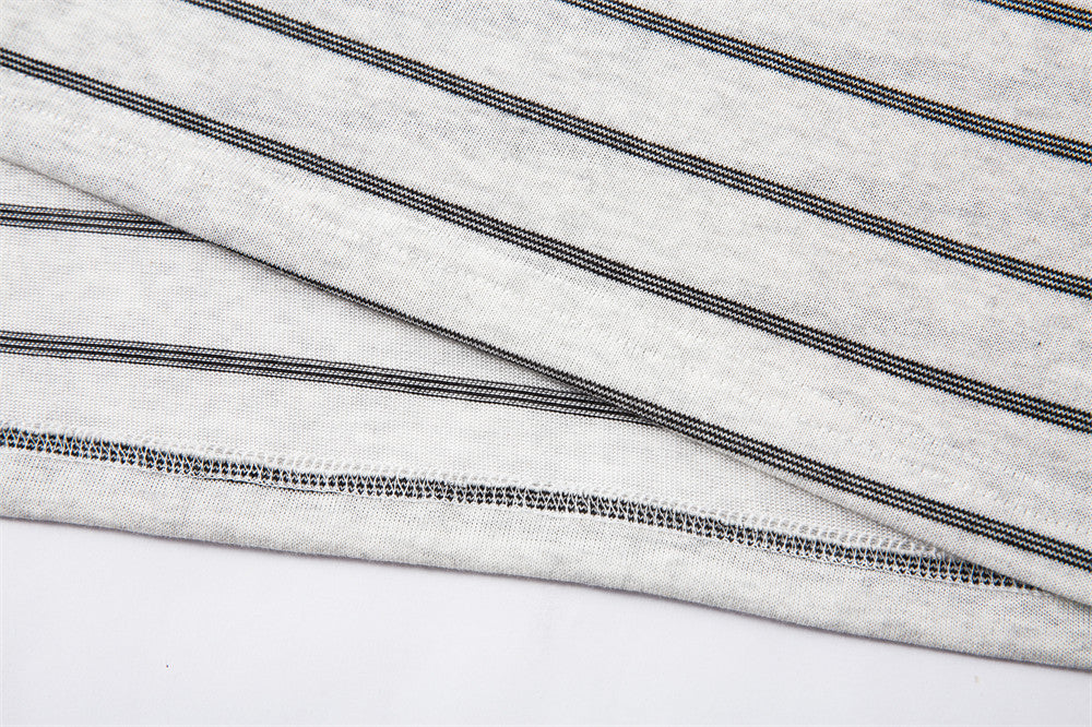 DAXUEN Relaxed-fit short-sleeved striped polo shirt