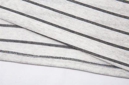 DAXUEN Relaxed-fit short-sleeved striped polo shirt