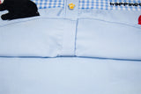 DAXUEN Short-sleeved button-up shirt with cat embroideries