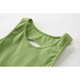 DAXUEN Set of three ribbed tank tops in solid colors