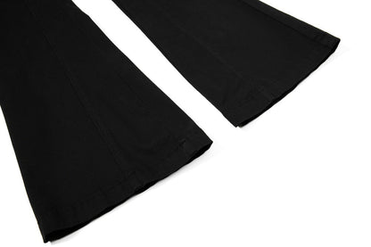 DAXUEN High-waisted black cargo pants with flared legs