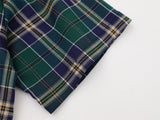 DAXUEN Plaid button-down shirt with embroidery