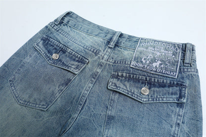 DAXUEN Faded wide-leg denim jeans