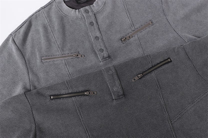 DAXUEN Relaxed oversized short-sleeve top with zippered pockets