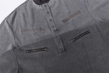 DAXUEN Relaxed oversized short-sleeve top with zippered pockets