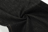 DAXUEN Wide-leg denim pants with slits and contrasting stitching