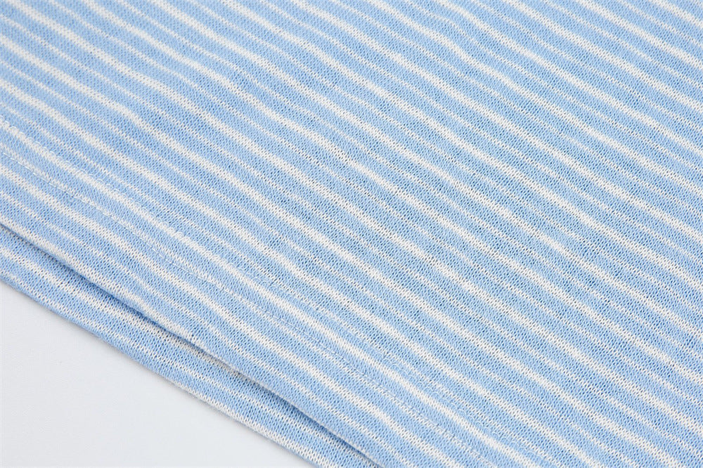 DAXUEN Striped short-sleeved relaxed-fit t-shirt