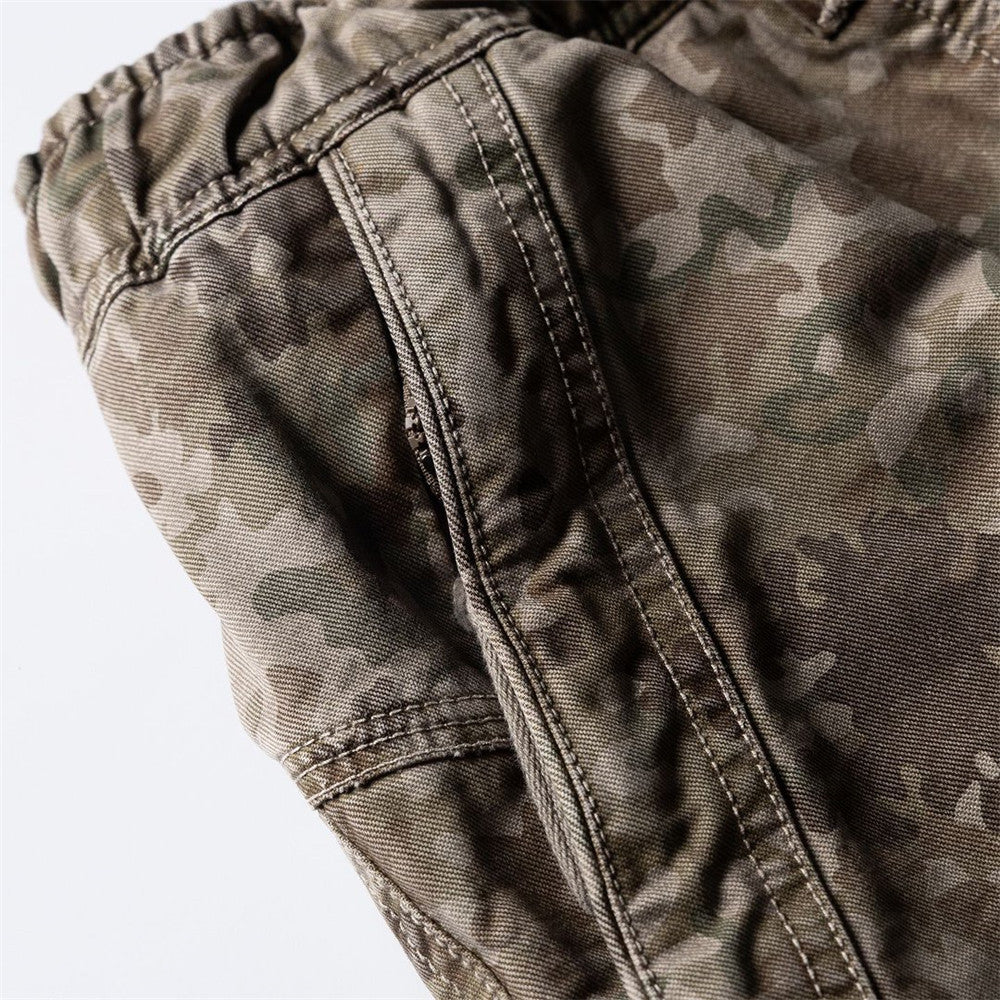 DAXUEN Loose-fitting wide-leg camouflage trousers