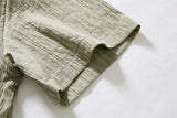 DAXUEN Textured short-sleeved button-up shirt