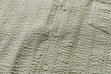 DAXUEN Textured short-sleeved button-up shirt in sage green