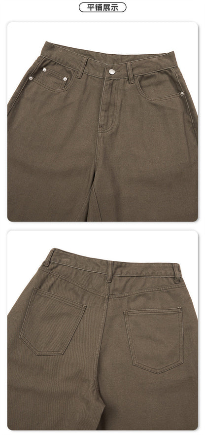 DAXUEN Wide-leg cropped pants for men