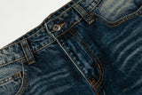 DAXUEN Distressed blue denim wide-leg jeans