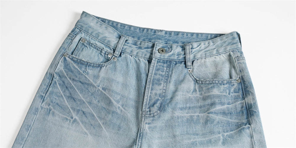 DAXUEN Faded blue wide-leg denim jeans