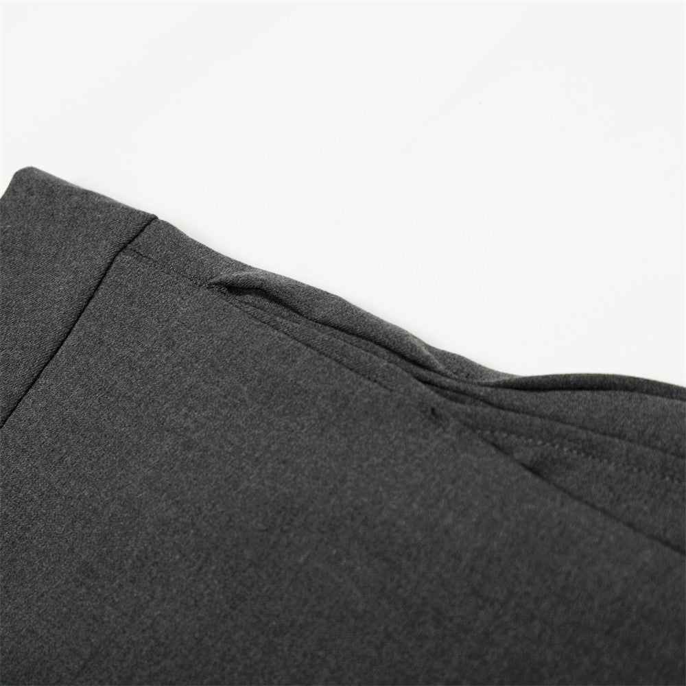 DAXUEN High-waisted wide-leg palazzo pants in dark grey and black