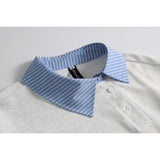 DAXUEN Short-sleeved men's polo shirt with stripes