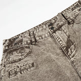 DAXUEN Wide-leg denim jeans with acid wash effect