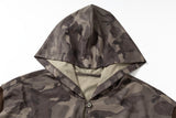 DAXUEN Camouflage short-sleeved hooded top