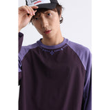 DAXUEN cream long-sleeve embroidered star pattern t-shirt