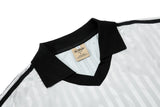 DAXUEN Short-sleeved polo shirt with vertical stripes and graphic text