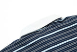 DAXUEN Navy and light blue striped polo shirt