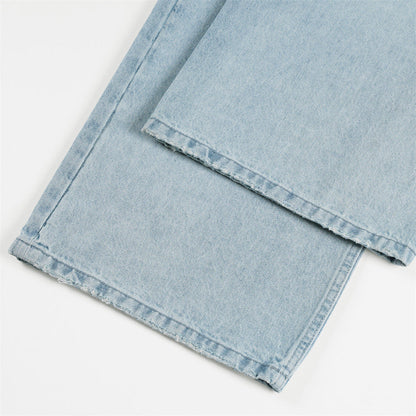 DAXUEN Faded blue wide-leg denim jeans