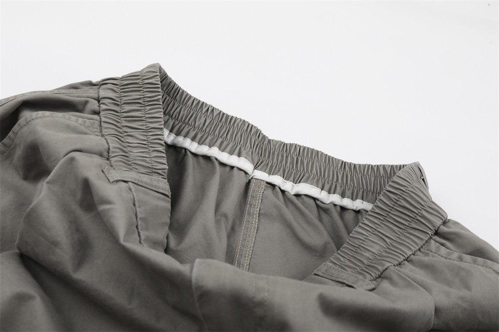 DAXUEN Light grey wide-leg cargo shorts