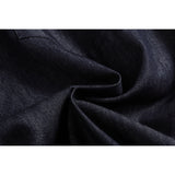 DAXUEN Men's relaxed-fit denim shorts in dark indigo blue