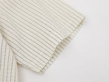 DAXUEN Short-sleeved button-up shirt with pinstripes and embroidery