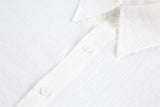 DAXUEN Crinkled long-sleeved button-up shirt