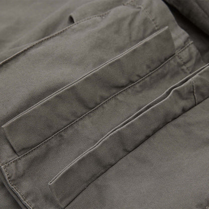 DAXUEN Layered wide-leg cargo shorts in olive-grey