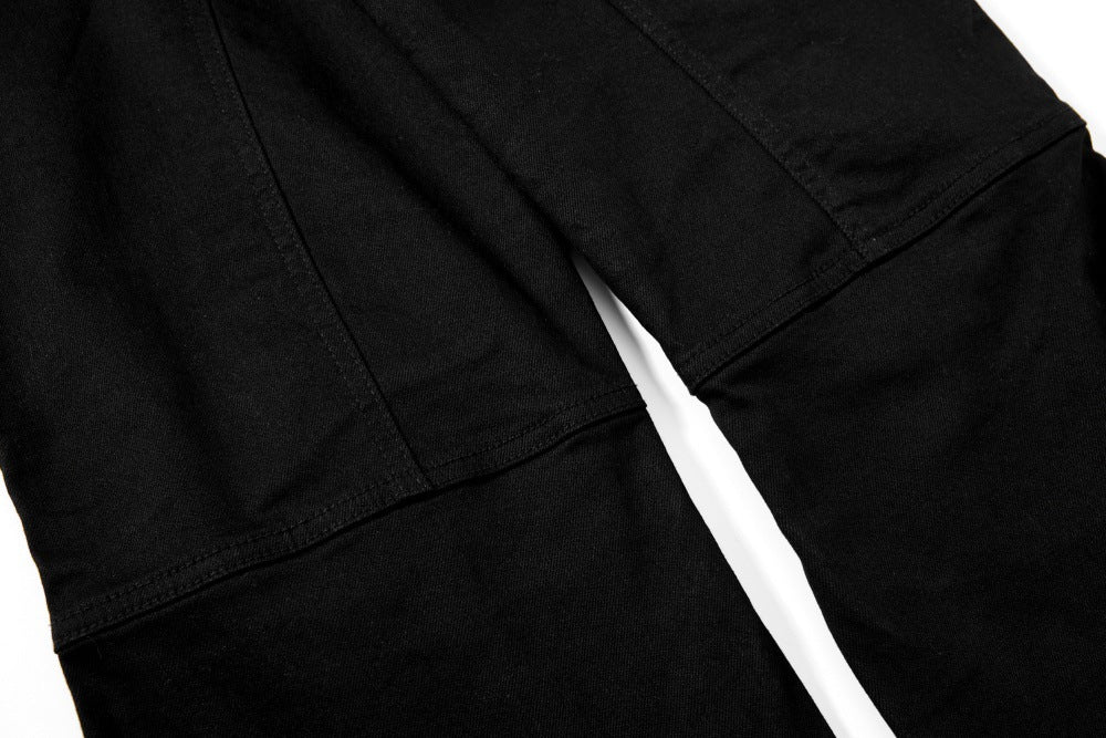 DAXUEN Solid black flared cargo pants