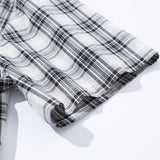 DAXUEN Short-sleeved plaid button-up shirt