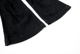 DAXUEN High-waisted black flared denim jeans