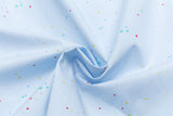 DAXUEN Light blue short-sleeve button-up shirt with speckles
