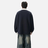 Cozy Comfort Loose Polo Collar Sweatshirt
