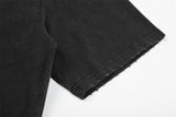 DAXUEN Faded black graphic t-shirt with multi-panel print