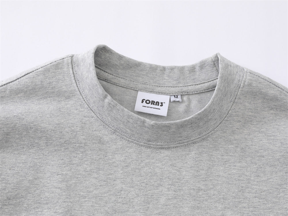 DAXUEN Oversized short-sleeve graphic t-shirt in white and grey