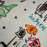 DAXUEN Short-sleeved button-up shirt with cat print