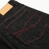 DAXUEN Wide-leg denim trousers with red stitching