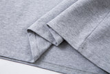 DAXUEN Short-sleeved stand-up collar t-shirt in black and grey marl