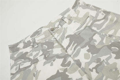DAXUEN Wide-leg camouflage pants with pockets