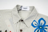 DAXUEN Short-sleeved button-up shirt with cat print