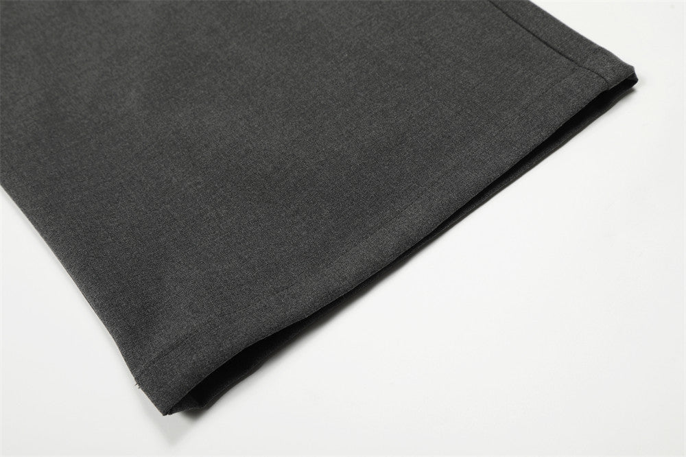 DAXUEN High-waisted wide-leg palazzo pants in dark grey and black