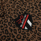 DAXUEN Leopard print short-sleeved polo shirt