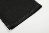 DAXUEN Wide-leg denim jeans with metal details