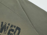 DAXUEN Olive green short-sleeved graphic t-shirt with dog print