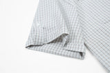 DAXUEN Short-sleeved plaid button-up shirt
